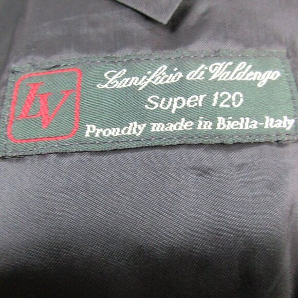 Pronto‎ Uomo Blazer Jacket Mens Black Jetted Pockets Single Breasted Notch Lapel - Picture 7 of 12